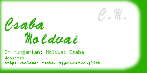 csaba moldvai business card